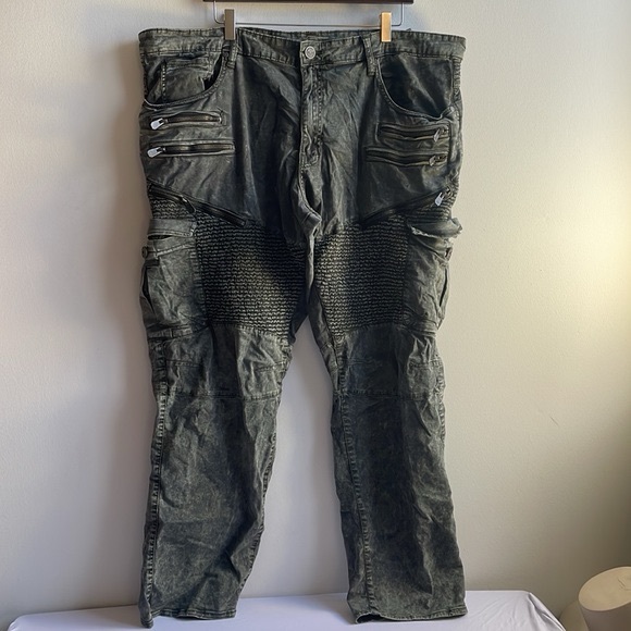 Grey Wash Motorcycle Pants Jordan Craig Size 44 - Picture 1 of 14